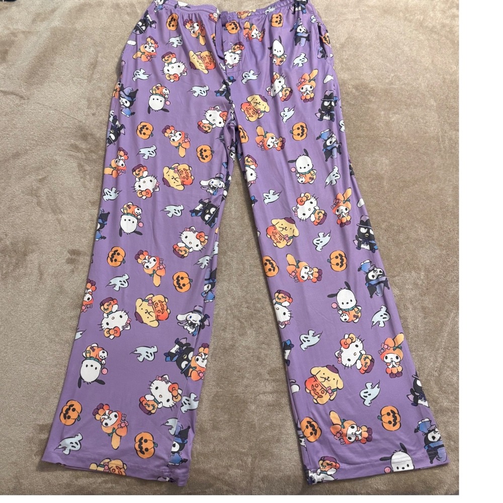 BoxLunch Sanrio Hello Kitty Halloween Purple Sleep Pants Large